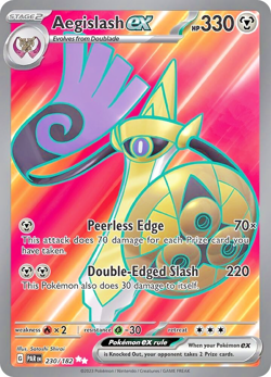 Pokemon TCG Aegislash ex 230/182 Paradox Rift Full Art Ultra Rare Holo - Image 1