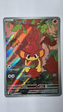 Pansear 099/086 Illustration Rare, White Flare, Full Art Holo, Pokemon TCG, NM - Image 1