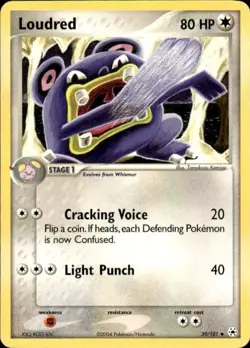 Pokemon Loudred Hidden Legends 39/101 Light Play LP+ or Better - Image 1