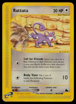 Rattata 90/144 Common Skyridge Pokemon Lightly Played - Image 1
