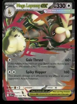 Mega Lopunny ex 084/094 Double Rare Phantasmal Flames Pokemon Holo Near Mint - Image 1