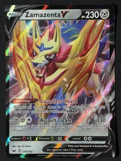 Zamazenta V 139/202 Holo V Rare Sword & Shield Pokemon Holo Near Mint - Image 1