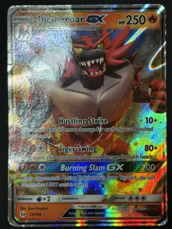 Incineroar GX 27/149 SM Base Set Holo *DMG Crease Pokemon TCG - Image 2