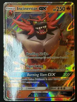 Incineroar GX 27/149 SM Base Set Holo *DMG Crease Pokemon TCG - Image 3