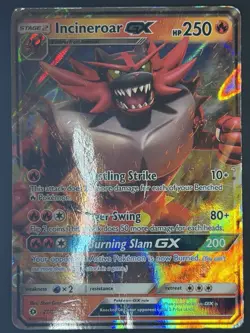 Incineroar GX 27/149 SM Base Set Holo *DMG Crease Pokemon TCG - Image 5