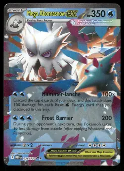 Mega Abomasnow ex 036/132 Double Rare Mega Evolution Pokemon Holo Near Mint - Image 1