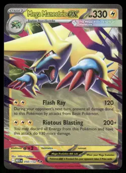 Mega Manectric ex 050/132 Double Rare Mega Evolution Pokemon Holo Near Mint - Image 1