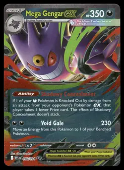 Mega Gengar ex 056/094 Double Rare Phantasmal Flames Pokemon Holo Near Mint - Image 1