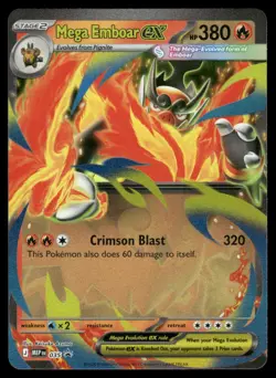 Mega Emboar ex 035 Holo Promo ME: Mega Evolution Promo Pokemon Holo Near Mint - Image 1