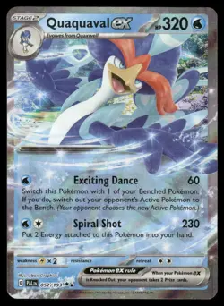 Quaquaval ex 052/193 Double Rare Paldea Evolved Pokemon Holo Near Mint - Image 1