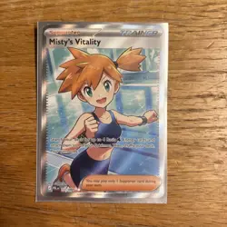 Pokemon TCG Misty’s Vitality Pitch Black Trainer Card 111/084 English - Image 1