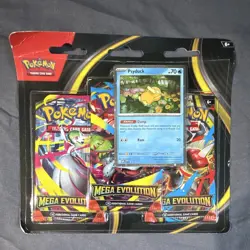 Pokemon TCG Mega Evolution 3 Booster Packs (31 Cards) w/ Psyduck Promo, 6+ - Image 1