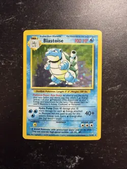 Blastoise 2/102 Base Set Holo Rare Pokemon Card WOTC 1999 Played - Image 1