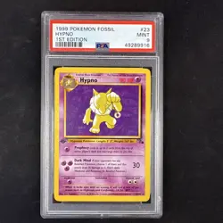 Pokemon TCG Hypno Fossil 1st Edition 23/62 English 1999 PSA 9 - Image 1