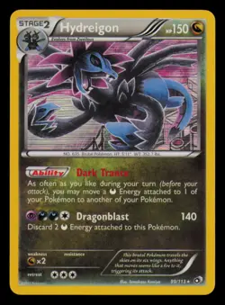 Hydreigon 99/113 Holo Rare Legendary Treasures Pokemon Lightly Played - Image 1