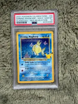 Pokemon TCG Shining Magikarp Celebrations Classic Collection Card 66/64 PSA 10 - Image 1