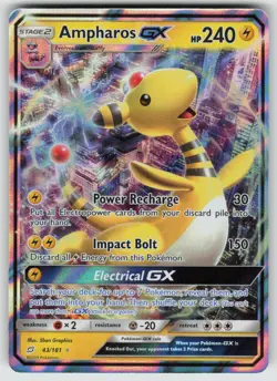 Ampharos GX 43/181 Holo GX Rare Team Up Pokemon Holo Near Mint - Image 1