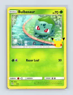 Bulbasaur 001/025 Promo McDonald's 25th Anniversary Promos Pokemon LP - Image 1