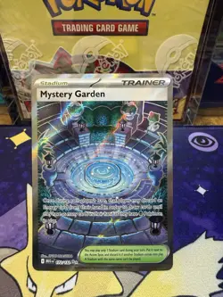 Pokemon TCG Mystery Garden Stadium Trainer Holo Card Mega Evolution 172/132 - Image 1