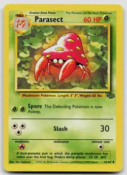 PARASECT 41/64 UNCOMMON JUNGLE POKEMON UNLIMITED LP - Image 1