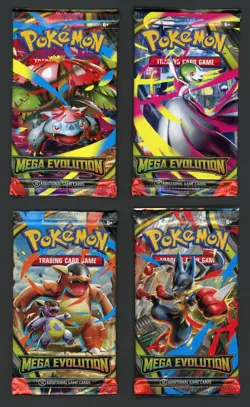 (4) Pokemon Mega Evolution Booster Pack Lot - Factory Sealed - Random Pack Art - Image 1