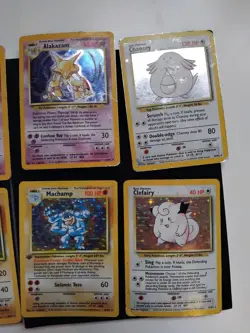 42 Pokemon vintage WOTC BASE SET CARD LOT Mewtwo Alakazam ETC MP/HP condition - Image 5