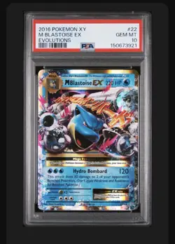2016 Pokemon XY M Blastoise ex Evolutions #22 PSA 10 GEM MT - Image 1