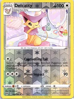 Delcatty 142/189 Rare Darkness Ablaze Pokemon Reverse Holo Lightly Played - Image 1