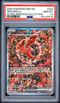 2025 POKEMON MEP EN-ME BLACK STAR PROMO #024 ORICORIO EX PSA 10 - Image 1