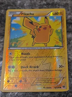Pikachu 42/146 XY Base Set Reverse Holo - Pokemon Card - LP - Image 1