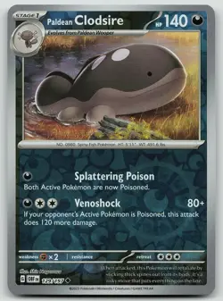Pokemon Paldean Clodsire 129/197 Obsidian Flames Uncommon Reverse Holo NM - Image 1
