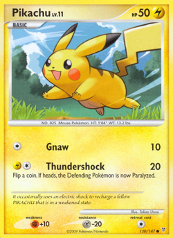 Pikachu 120/147 Common Supreme Victors Pokemon Moderately Played - Image 1