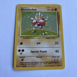 Pokemon Card Hitmonchan Holo Base Set 7/102 WOTC 1999 Vintage Rare NM - Image 1