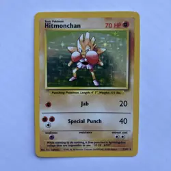 Pokemon Card Hitmonchan Holo Base Set 7/102 WOTC 1999 Vintage Rare NM - Image 4