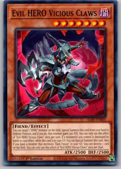 Evil HERO Vicious Claws ALIN-EN005 Alliance Insight Yu-Gi-Oh NM - Image 1