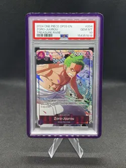 2024 ONE PIECE OP09-EMPERORS IN THE NEW WORLD TREASURE RARE ZORO-JUUROU PSA 10 - Image 1