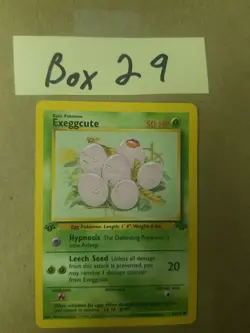 Exeggcute 52/64 - 1st Edition - Jungle Set - VINTAGE WOTC Pokemon Card - NM - Image 1