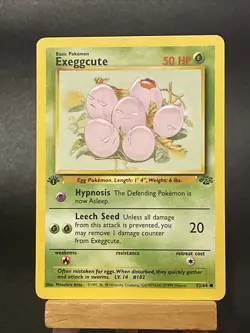 Pokemon Card Exeggcute 52/64 1st Edition Jungle Set WOTC Light Play - Image 1