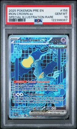 2025 POKEMON PRE EN-PRISMATIC EVOLUTIONS #158 IRON CROWN ex PSA 10 - Image 1