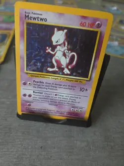 Pokemon Mewtwo TCG Holo Rare Card Base Set 10/102, WOTC 1999 - Image 2