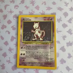 Rare Pokemon Mewtwo TCG Holo Rare Card Base Set 10/102, WOTC 1999 Vintage NM - Image 1