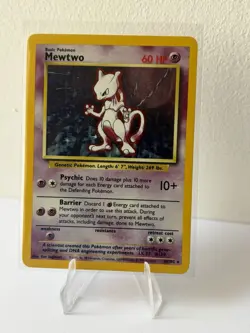 Mewtwo 10/102 - Base Set Holo - Rare Vintage 1999 WOTC Pokemon Card - LP/EX - Image 2