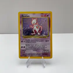 Pokemon Mewtwo Card 10/102 Base Set Holo Rare Vintage 1999 WOTC - Image 1