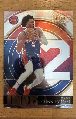 2021-22 Panini Select - Select Numbers Cade Cunningham #40 (RC) - Image 1