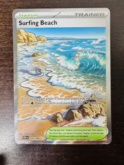Surfing Beach 114/086 Illustration Rare CRI Chaos Rising Pokemon NM - Image 1