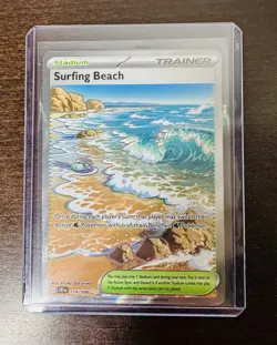 Surfing Beach 114/086 Illustration Rare CRI Chaos Rising Pokemon NM - Image 3
