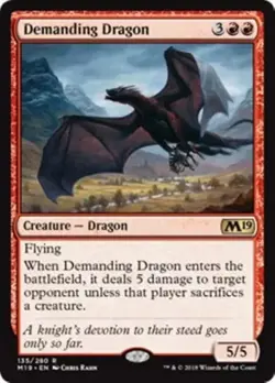 MTG - DEMANDING DRAGON [Core Set 2019] - Image 1