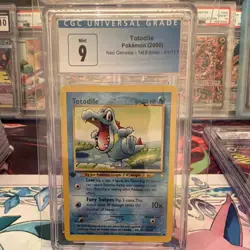 Pokemon TCG Totodile Neo Genesis 1st Edition 81/111 CGC 9 Basic Common 2000 - Image 1