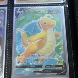 Pokemon Dragonite V Full Art Ultra Rare Holo 076/078 Pokemon GO 230 HP - Image 1