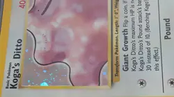 MGC 7 Koga's Ditto Holo 10/132 Gym Challenge 2000 Pokemon Card Graded - Image 2